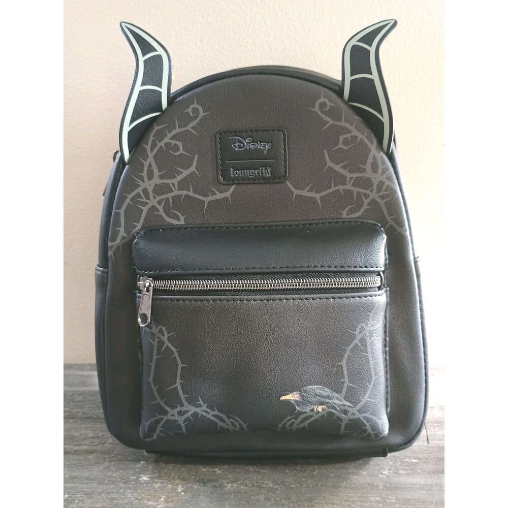 Loungefly Disney Maleficent Sleeping Beauty Mini Backpack Glow In The Dark Horns